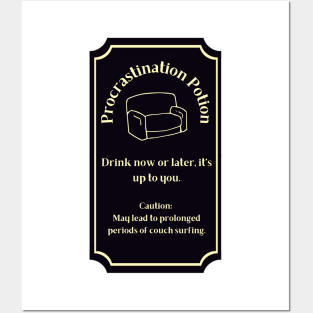 Potion Label: Procrastination Potion, Halloween Posters and Art